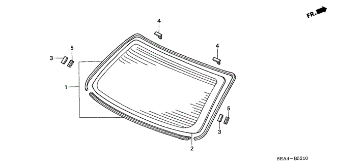 TSX SEDAN REAR WINDSHIELD
