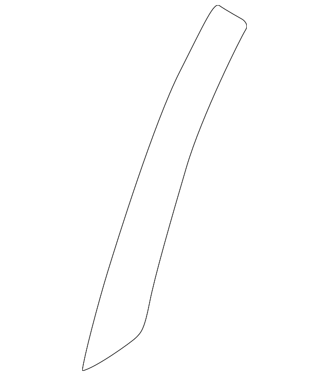 4860557AC Деталь GLASS MOLDING, LEFT