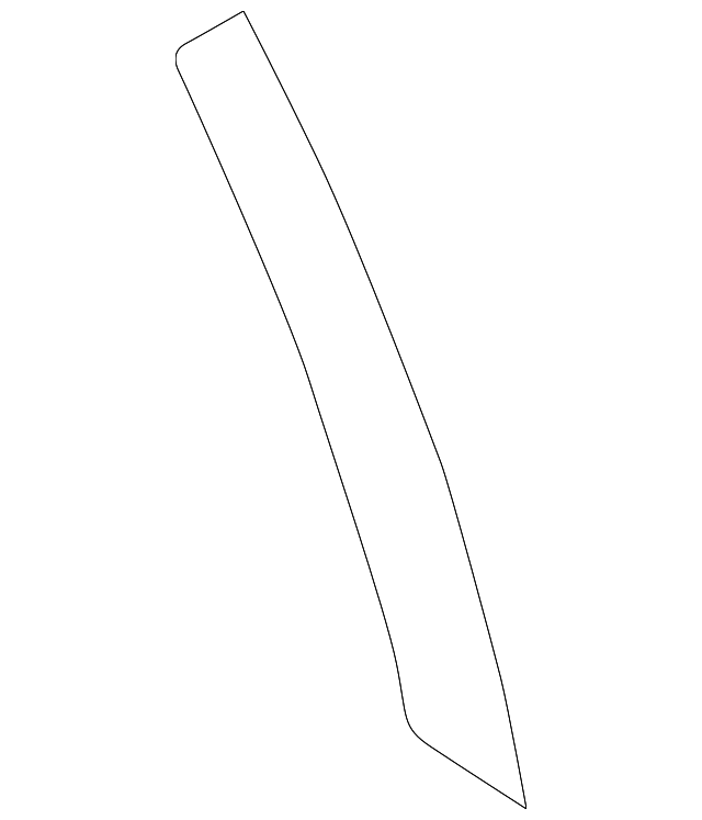 4860556AC Деталь GLASS MOLDING, RIGHT