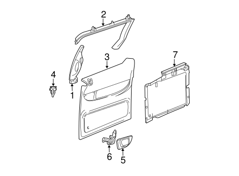 Town & Country INTERIOR TRIM - SIDE DOOR