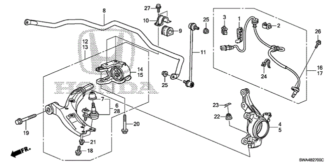 CHASSIS/FRONT KNUCKLE for 2009 Honda CR-V #1