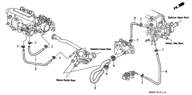 CIVIC COUPE WATER HOSE (2)