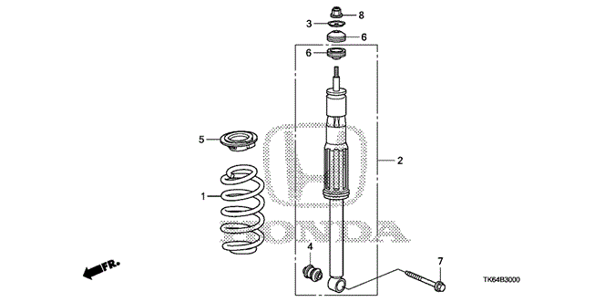CHASSIS/REAR SHOCK ABSORBER for 2009 Honda FIT #1