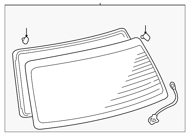 68105-48090 Деталь LIFT GATE GLASS