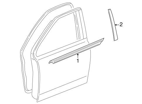 xA EXTERIOR TRIM - FRONT DOOR