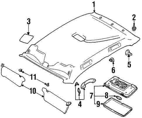Esteem INTERIOR TRIM - ROOF
