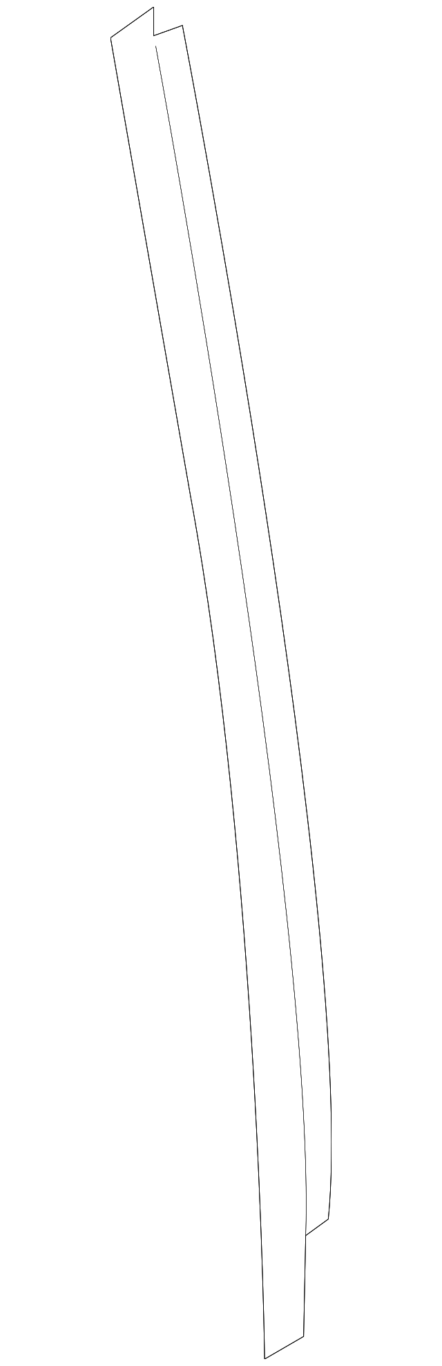 BHS2-50-M15 Деталь APPLIQUE SEAL STRIP, RIGHT