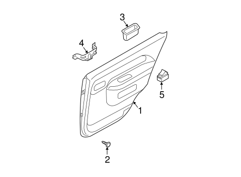Xterra INTERIOR TRIM - REAR DOOR