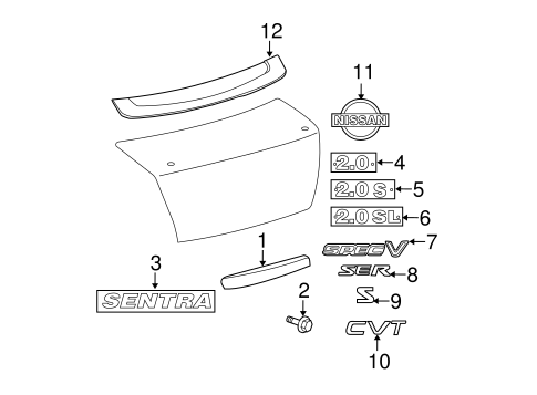 Sentra EXTERIOR TRIM - TRUNK