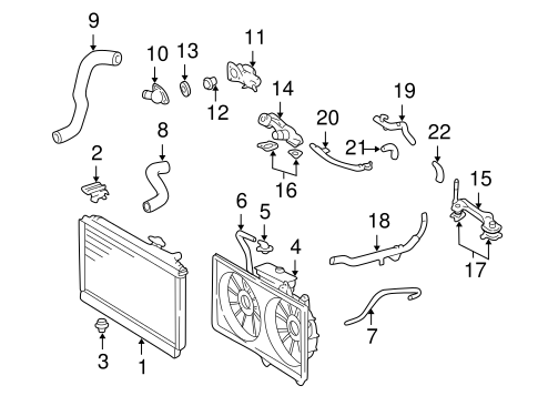 LS430 RADIATOR & COMPONENTS 2