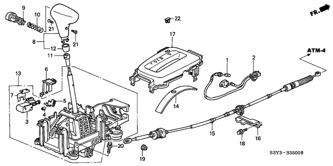 CHASSIS/SELECT LEVER for 2002 Honda INSIGHT #1