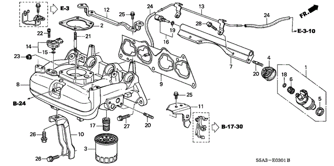 ENGINE/INTAKE MANIFOLD (2) for 2001 Honda CIVIC SEDAN #1