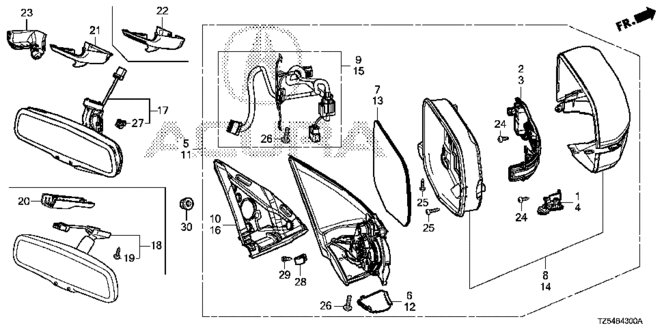 INTERIOR / BUMPER/MIRROR (1) for 2014 Acura MDX #1