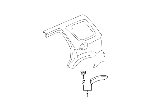 Tribute EXTERIOR TRIM - QUARTER PANEL
