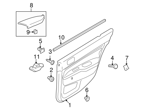 Lancer INTERIOR TRIM - REAR DOOR