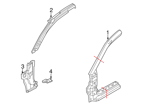 Lancer HINGE PILLAR