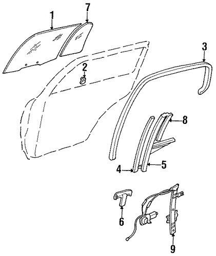 Sportage GLASS - REAR DOOR