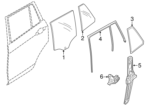 X1 GLASS - REAR DOOR