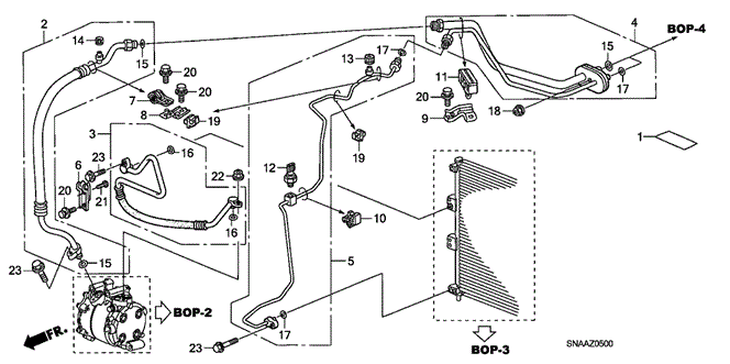 BODY / AIR CONDITIONING/A/C AIR CONDITIONER (HOSES - PIPES) for 2009 Honda CIVIC SEDAN #1
