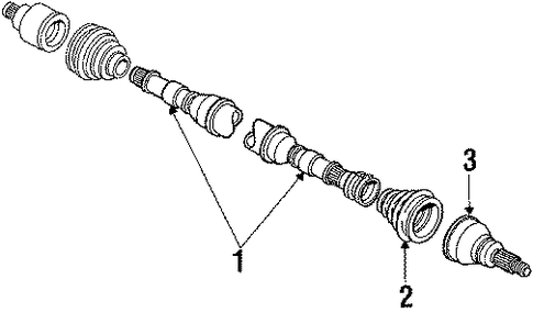 Escort AXLE SHAFT