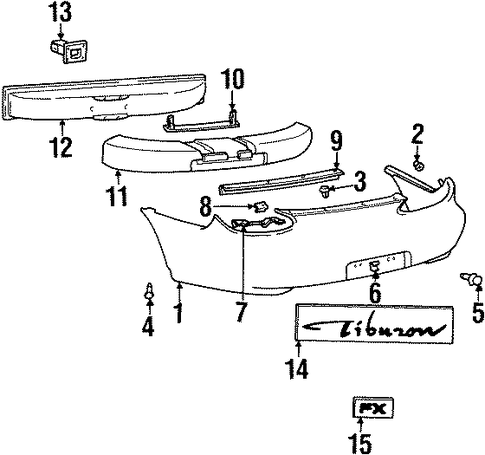 Tiburon BUMPER & COMPONENTS - REAR