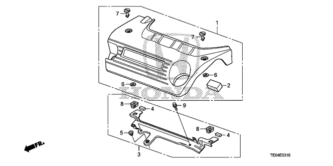 ENGINE/ENGINE COVER (V6) for 2009 Honda ACCORD COUPE #1