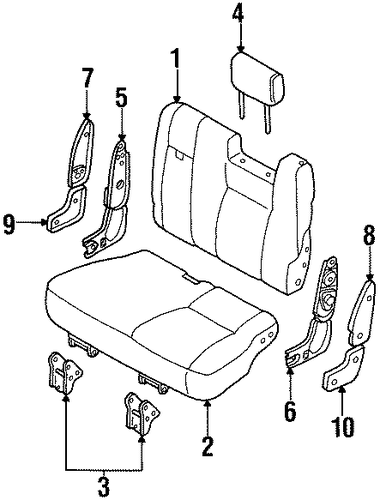 Trooper REAR SEAT COMPONENTS 2