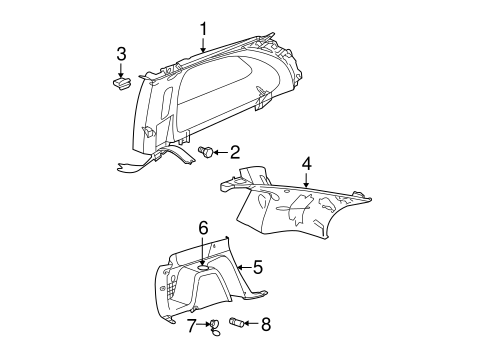 Pacifica INTERIOR TRIM - QUARTER PANELS