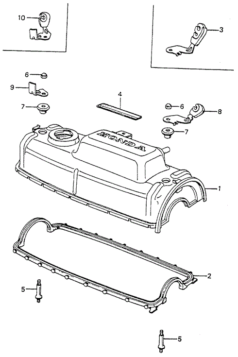 ENGINE/CYLINDER HEAD COVER for 1982 Honda CIVIC SEDAN #1