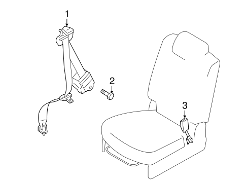 5 REAR SEAT BELTS