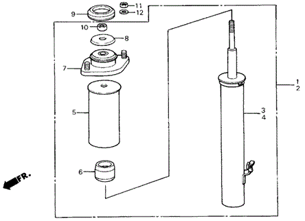 CHASSIS/FRONT SHOCK ABSORBER for 1985 Honda CIVIC SEDAN #1