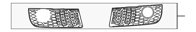 8E0-807-681-D-01C Деталь LOWER GRILLE, LEFT