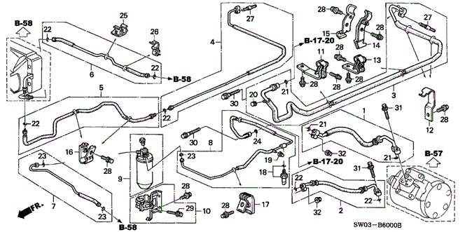 NSX A / C HOSES - PIPES