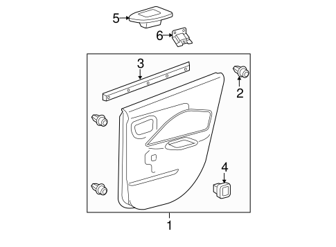 Yaris INTERIOR TRIM - REAR DOOR 2