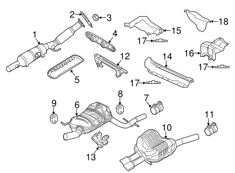 Jetta EXHAUST COMPONENTS