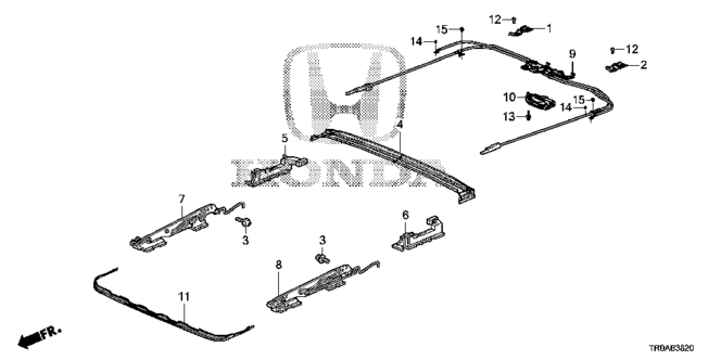 CIVIC SEDAN ROOF SLIDE COMPONENTS