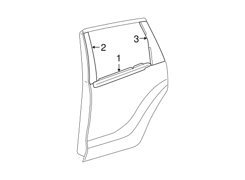 xA EXTERIOR TRIM - REAR DOOR