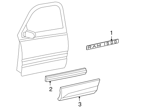 Ram 1500 EXTERIOR TRIM - DOOR