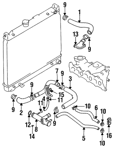 Tracker RADIATOR HOSES