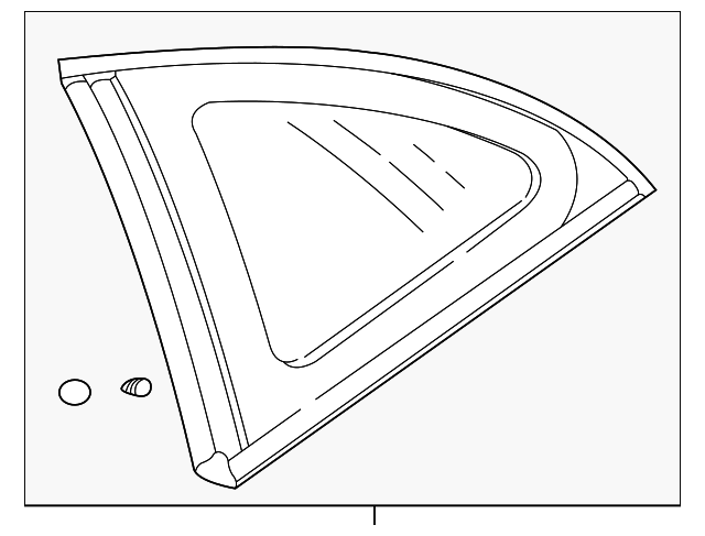 MR432866 Деталь QTR GLASS, RIGHT