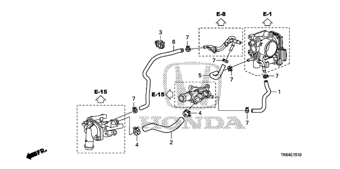 ENGINE/WATER HOSE for 2010 Honda FIT #1
