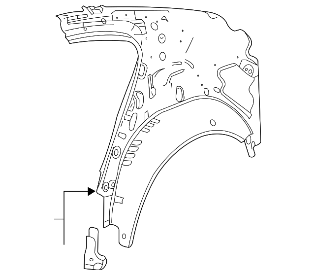 23449441 Деталь INNER PANEL, LEFT