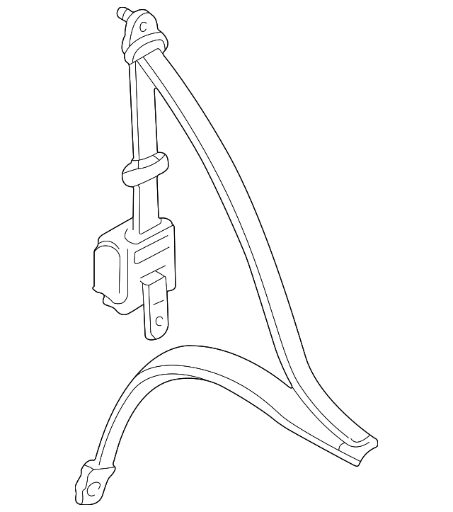 7000B333 Деталь SEAT BELT ASSY, RIGHT