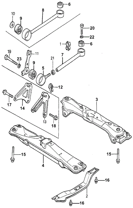 BODY / AIR CONDITIONING/TORQUE ROD - FRONT BEAM for 1980 Honda ACCORD HATCHBACK #1