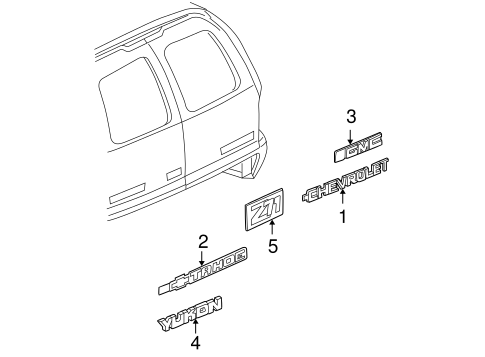 Tahoe EXTERIOR TRIM - BACK DOOR