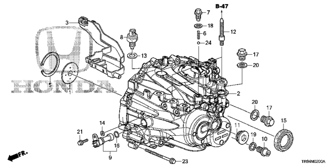 CIVIC SEDAN MT TRANSMISSION CASE (1.8L)