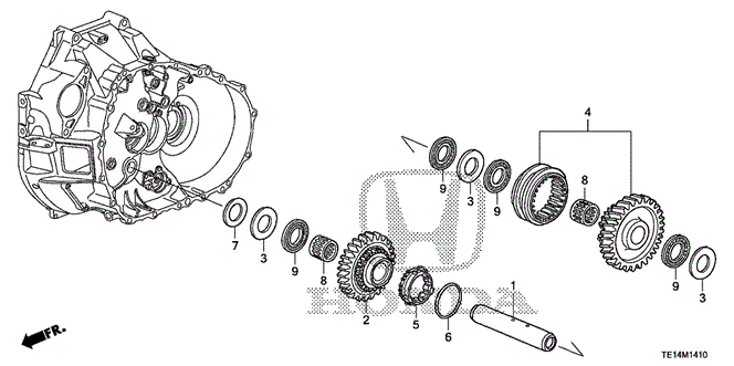 ACCORD COUPE MT REVERSE GEAR SHAFT (V6)