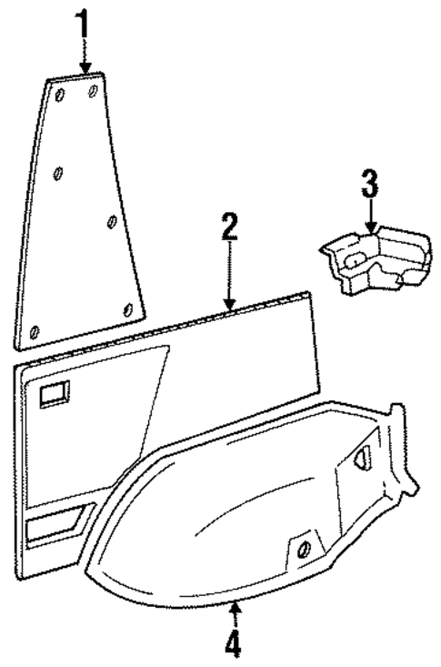 Tracker INTERIOR TRIM - QUARTER PANELS