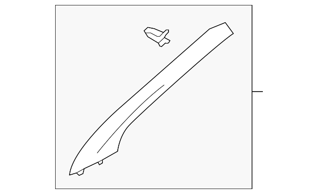 76911-3VY0A WINDSHIELD PILLAR TRIM, RIGHT