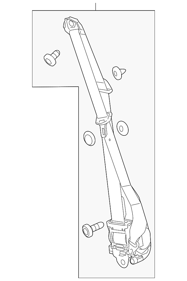 19257085 Деталь BELT & RETRACTOR, RIGHT